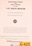 Gorton-Gorton 1-22 No. 3365A trace Master, Vertical Mill Maintenance & Parts Manual-1-22 Tracemaster-3365A-01